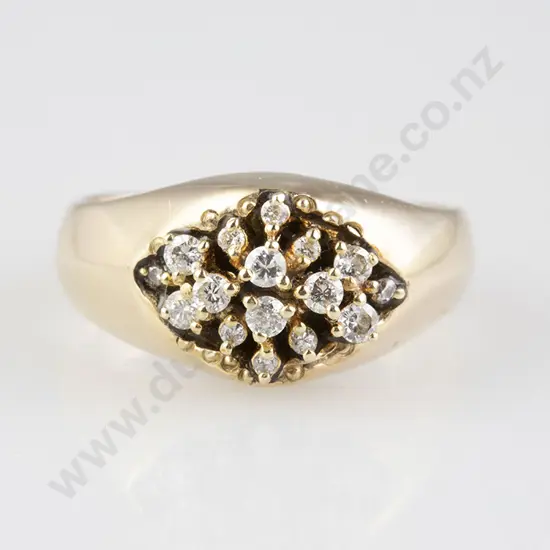 9ct 16stone Diamond Cluster Ring