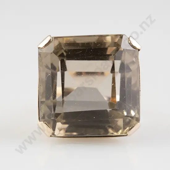 9ct Single Smokey Quartz Dress Ring