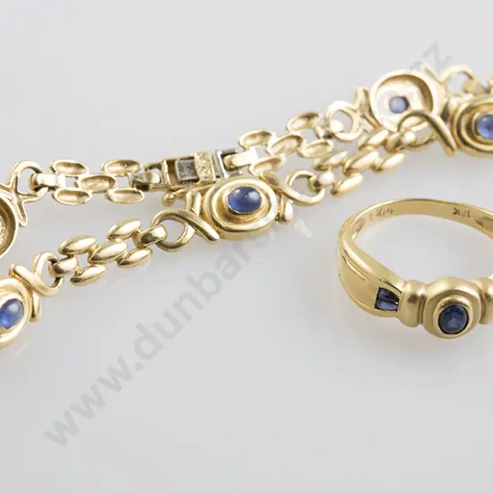 18ct Sapphire Band Ring & Bracelet