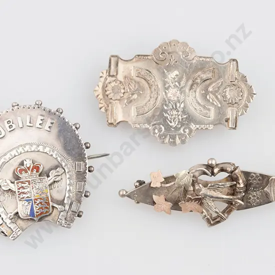 Two Vict S/S Target Brooches