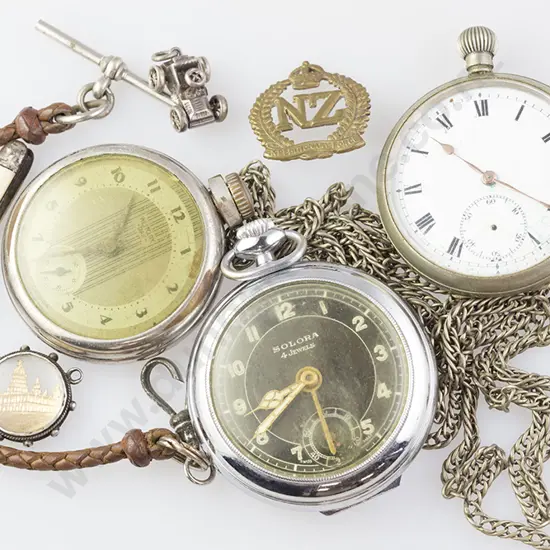 Three Various Plated Pocket Watches
