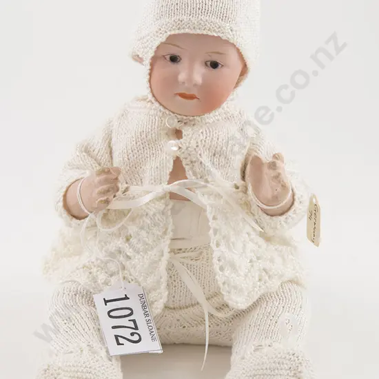German Bisque Solid Dome Character Baby Doll