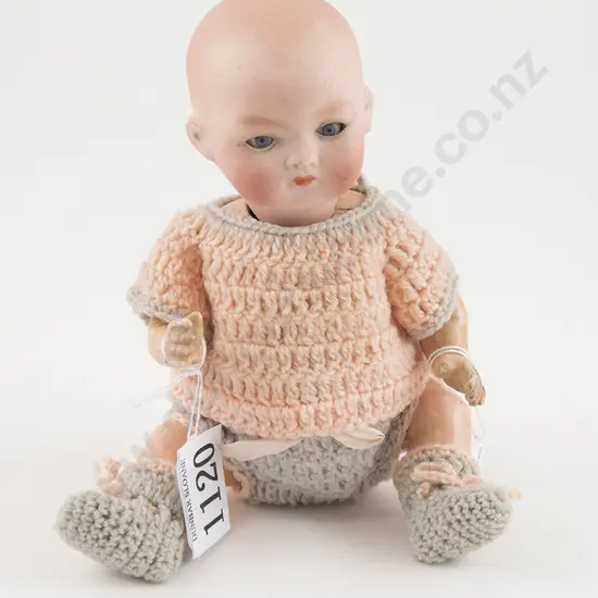 German Solid Dome Bisque Character Baby Doll