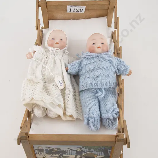 Two Theodor Recknagel Bisque Baby Dolls