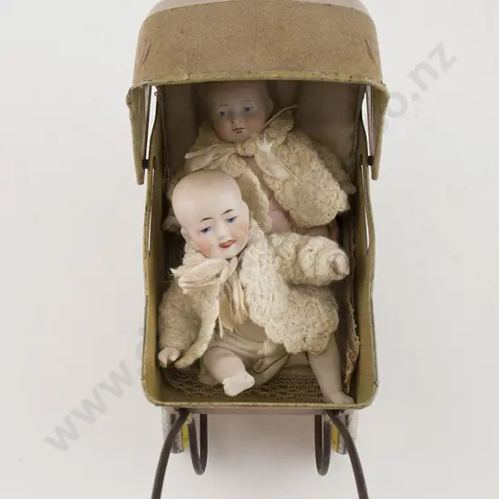 Two Probable S Bergmann Jr. & Co All Bisque Baby Dolls