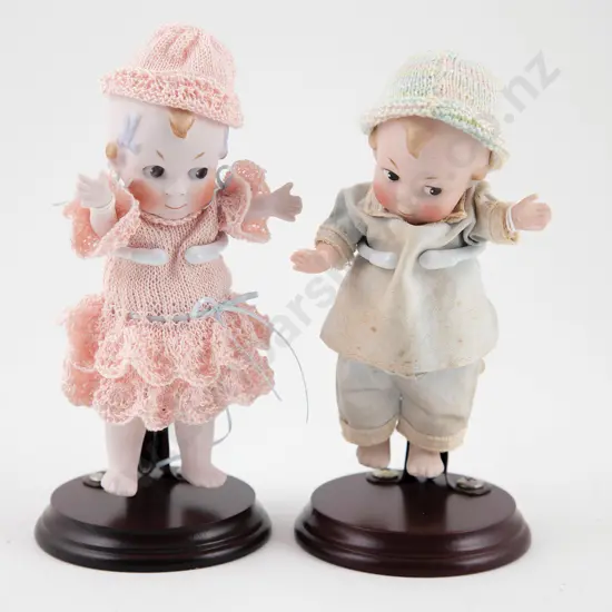 Two All Bisque German Kewpie Dolls
