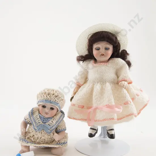 Two All Bisque Dolls
