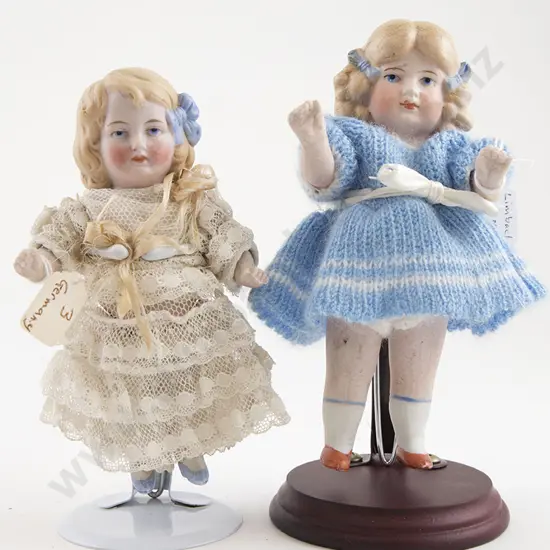 Two All Bisque Dolls