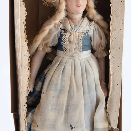 Original Boxed German Sonneberg Jllco Painted Bisque Socket Head Doll
