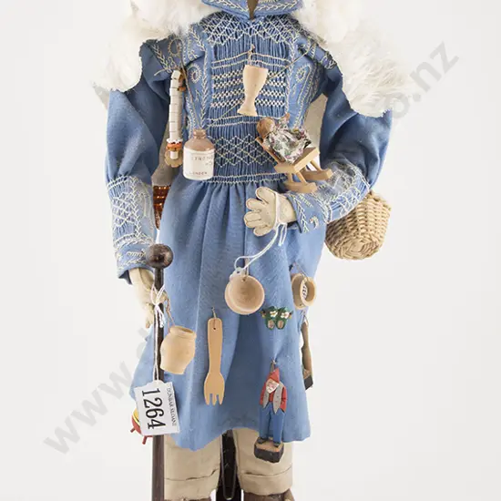 Hand Crafted By Cynthia Wright Wax Head Wood Worker Doll