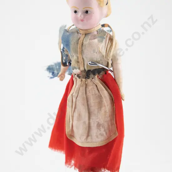 Antique Wax Over Composition Pumpkin Head Doll