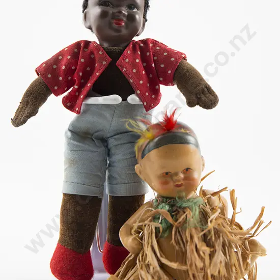 German All Brown Painted Bisque Toddler Doll