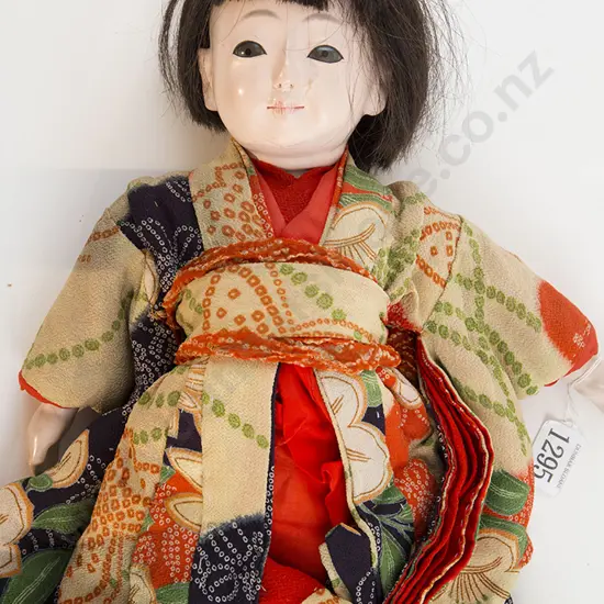 Vintage Japanese Itchimatsu Composition Doll