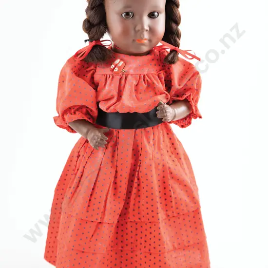 German All Brown Composition Character Doll