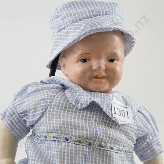 Unmarked Composition Flange Head Two Face Character Baby