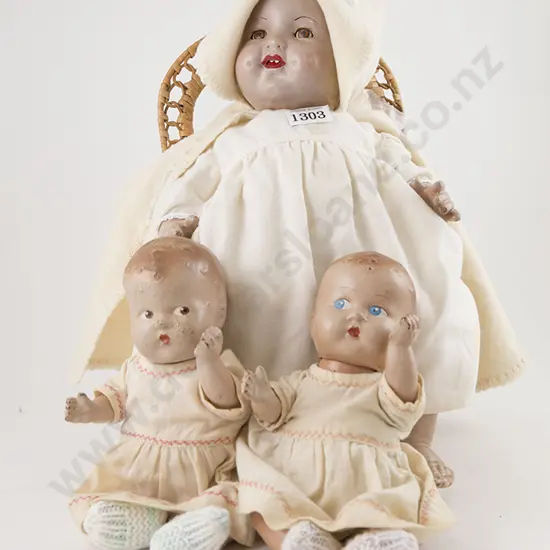 Two Pedigree All Composition Baby Dolls