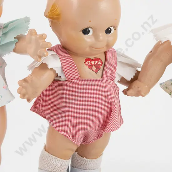 Pair Rose O'Neill All Composition Kewpie Dolls