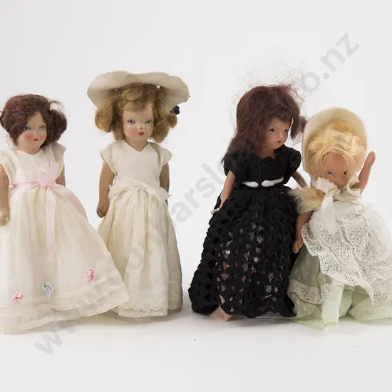 Four Nancy Ann & Nancy Ann Style Composition Dolls