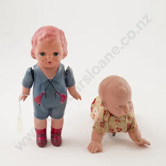 Made in Japan Celluloid Crawling Doll