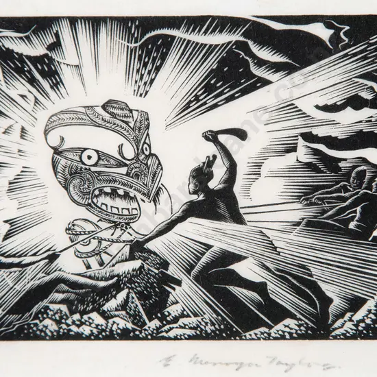 E Mervyn Taylor - Maui Taming the Sun