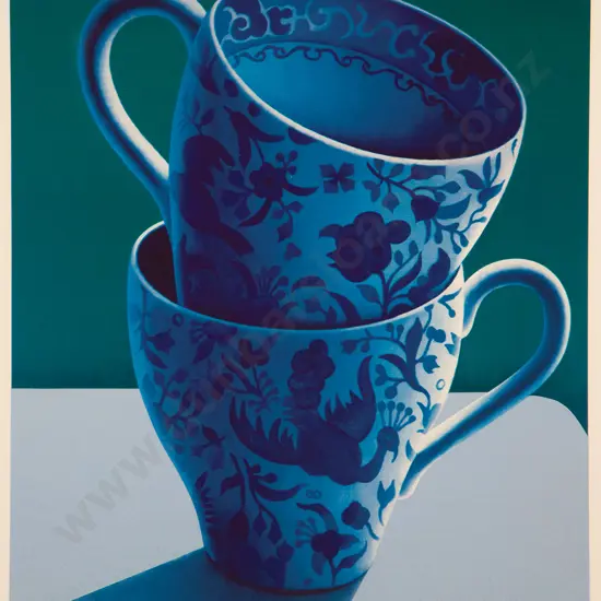 Michael Smither - Two Blue & White Teacups