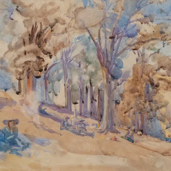 D K Richmond - A Picnic at the Wairoa Gorge