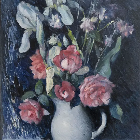 Maud Sherwood - Still Life with Roses & Iris