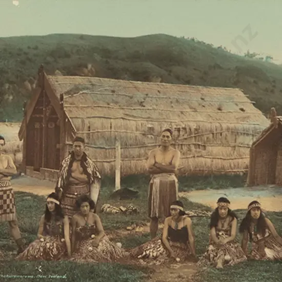 R P Moore - Group of Maori Dancers (Whakarewarewa)