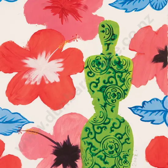 Gavin Chilcott - Green Figure & Flowers