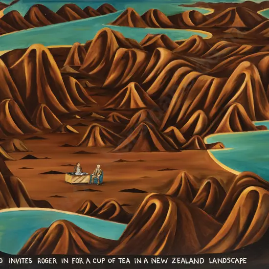 Dean Proudfoot - David invites Roger in for a cup of tea in a New Zealand Landscape