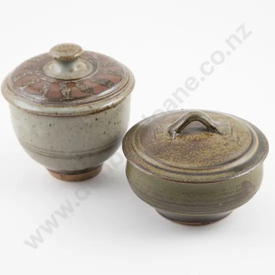 Peter Stitchbury Two Covered Bowls