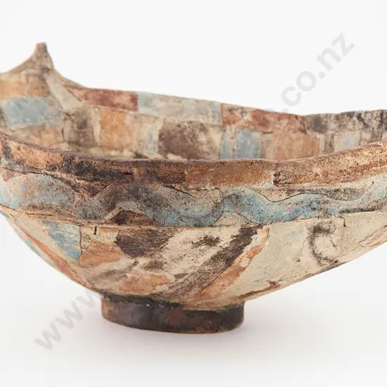 John Lawrence Large Boat Form Footed Bowl