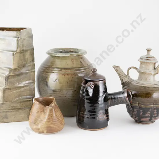Five Assorted NZ Pottery Pieces