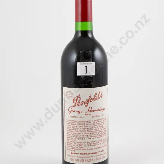 1 bottle Penfolds Bin 95 Grange Hermitage 1989