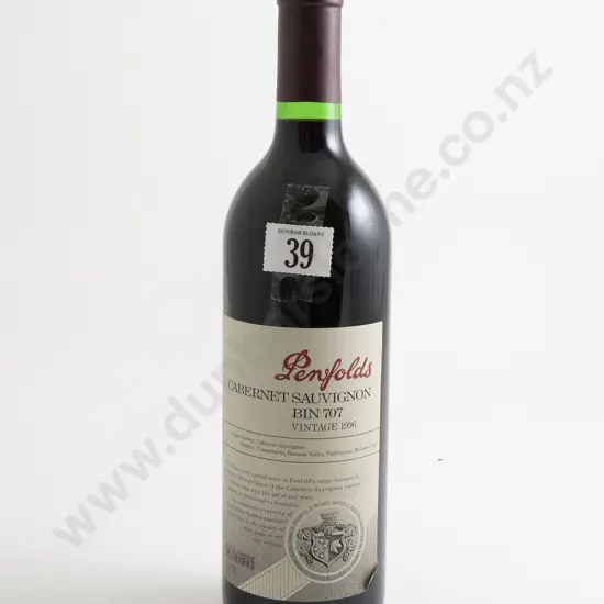 1 bottle Penfolds Bin 707 Cabernet Sauvignon 1996