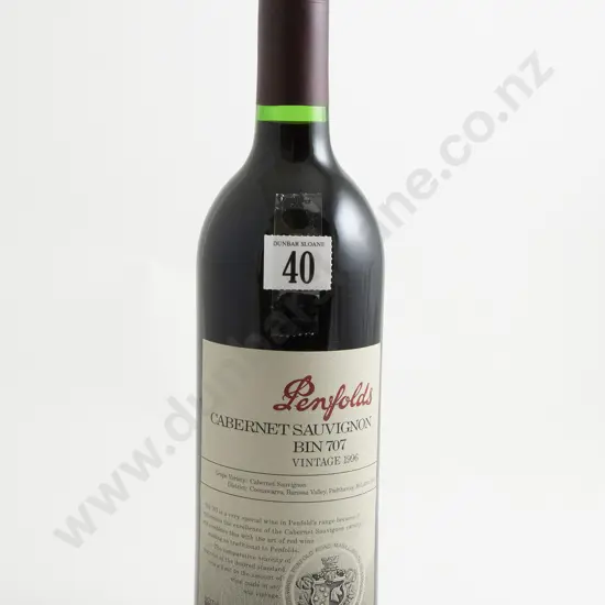 1 bottle Penfolds Bin 707 Cabernet Sauvignon 1996