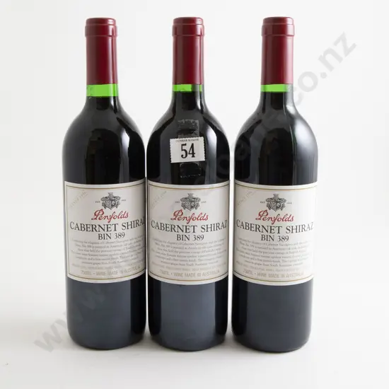 3 bottles Penfolds Bin 389 Cabernet Shiraz 1996
