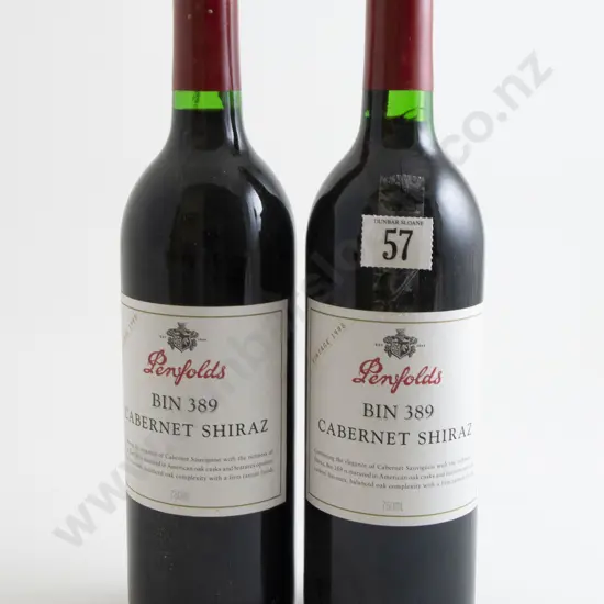 2 bottles Penfolds Bin 389 Cabernet Shiraz 1998