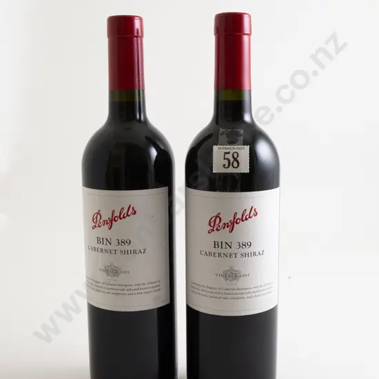 2 bottles Penfolds Bin 389 Cabernet Shiraz 2001