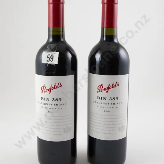 2 bottles Penfolds Bin 389 Cabernet Shiraz 2004