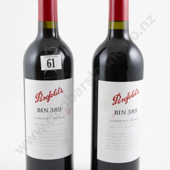 2 bottles Penfolds Bin 389 Cabernet Shiraz 2005