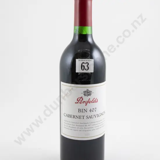 1 bottle Penfolds Bin 407 Cabernet Sauvignon 1998