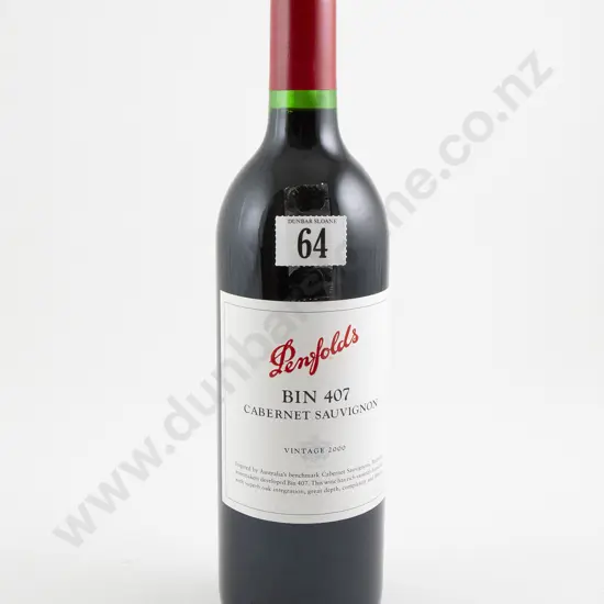 1 bottle Penfolds Bin 407 Cabernet Sauvignon 2000