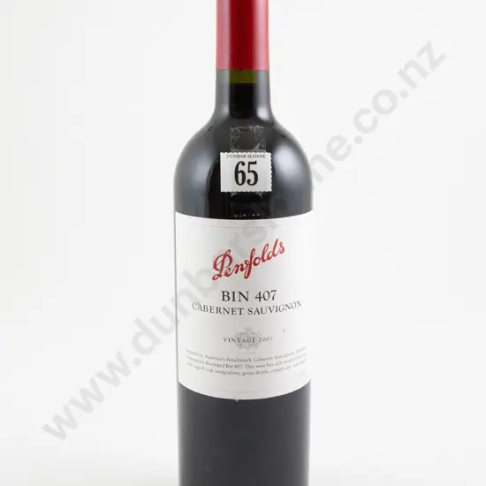 1 bottle Penfolds Bin 407 Cabernet Sauvignon 2001