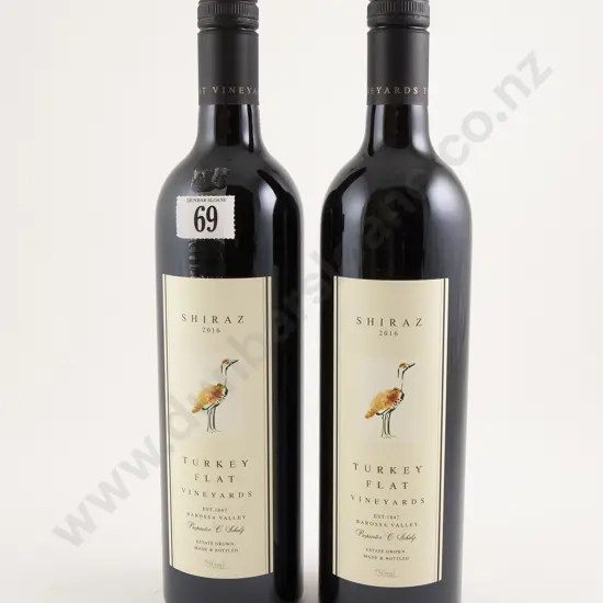 2 bottles Turkey Flat Barossa Shiraz 2016