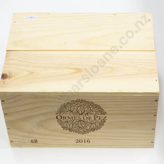 1 crate (6 bottles) Chateau Ormes de Pez Saint-Estephe 2016