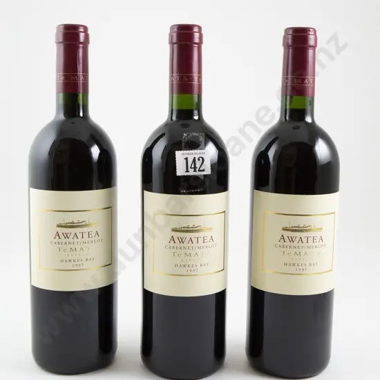 3 bottles Te Mata Estate Awatea Cabernet/Merlot 1997
