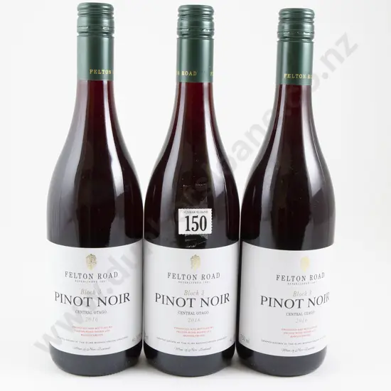 3 bottles Felton Road Block 3 Central Otago Pinot Noir 2016