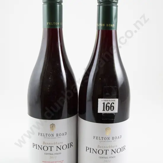 2 bottles Felton Road Bannockburn Central Otago Pinot Noir 2012