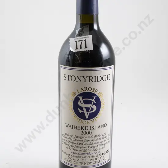1 bottle Stonyridge Waiheke Island Larose 2000
